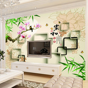 家和中式3D大型壁画 客厅沙发电视背景墙壁纸 卧室无缝墙纸