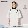 AMBUSH男女同款白色细节休闲宽松版蝙蝠袖衬衫