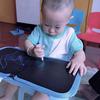 。儿童便携式绘画本写字小黑板双面可擦水粉涂鸦画板可携带