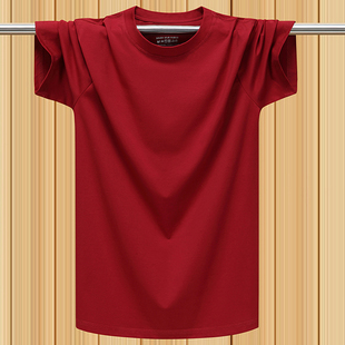 夏季t恤纯棉圆领打底汗衫，纯色枣红色短袖，t恤男女款莫代尔半袖上衣