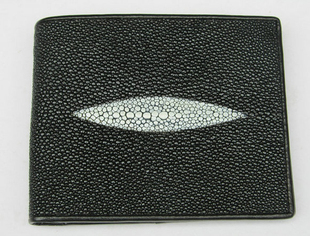 泰国ROTA珍珠鱼皮钱包男士短款真皮大钞夹超薄青年皮夹珍珠鱼大珠
