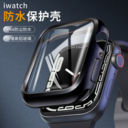 适用applewatch8保护套S8苹果壳iwatch7手表保护壳S7表带44mm贴合40壳膜一体38全包42高清6代se硬壳5配件4膜3