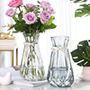 欧式简约创意玻璃花瓶透明水养植物鲜花玫瑰百合插花花瓶客厅摆件