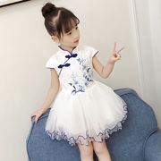 童装女童连衣裙夏装2023儿童汉服裙子中小童旗袍裙小孩公主裙