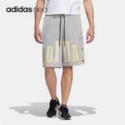adidas阿迪达斯运动裤男子夏季宽松透气训练休闲针织短裤hn0003