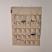 超大棉麻30兜挂式收纳袋，墙上防水布艺，储物袋杂物壁挂多层挂袋