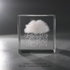 无聊了看看下雨的云水晶摆件电脑桌面装饰品认养一只云生日礼物女