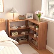 床头书架可伸缩家用落地多层小孩矮书柜卧室转角小户型简易置物架