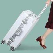 铝框行李箱20拉杆箱大学生旅行箱白色，防刮箱潮男女24寸万向轮网红