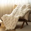 MUMI A类高级感兔毛皮草水貂绒毛毯加厚午睡卧室沙发毯子秋冬季款