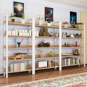创意家具钢木书架客厅简易多层组合搁板置物架展示收纳架