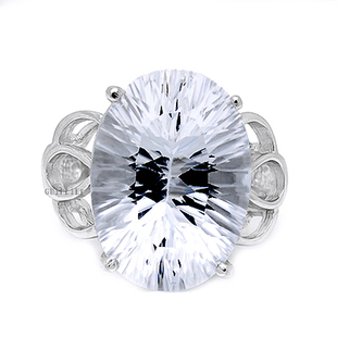 贵菲尔珠宝925银白水晶戒指w-k338