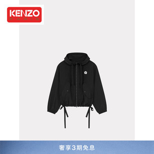 kenzo24春夏女士，boke2.0海棠花，休闲风衣夹克连帽外套