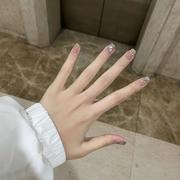 133手工定制穿戴假指甲贴片，光疗成品网红碎钻粉新娘孕妇美甲成品