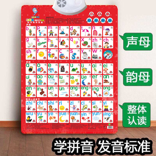 儿童学汉语拼音字母表有声挂图，拼读训练发声音，全套一年级声母韵母