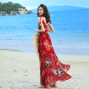 波西米亚长裙海南三亚海边度假沙滩裙女2023巴厘岛泰国连衣裙