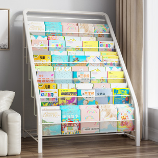 魔片的故事儿童书架落地置物架家用架阅读区绘本架宝宝书柜