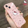 HelloKitty正版适用苹果14手机壳iPhone13promax女液态玻璃可爱凯蒂猫卡通哈喽防摔POR硅胶保护带挂绳套