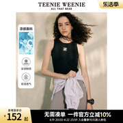 TeenieWeenie小熊吊带背心打底衫白色T恤内搭凉感短款上衣休闲女