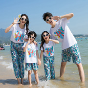 沙滩情侣装夏装2024度假三亚旅游巴厘岛大码短袖蜜月海边套装