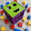 十八孔塑料形状配对盒儿童蒙氏认知玩具早教益智积木智力盒一岁