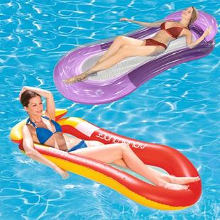 成人浮排游泳圈水上充气漂浮床垫海边冲浪板浮板沙滩躺椅漂浮气垫