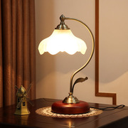 欧式复古台灯创意主卧室床头灯美式轻奢温馨浪漫调光现代客厅灯具