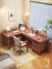 实木拐角书桌卧室7字型，办公桌转角电脑桌，家用书房墙角学生写字桌