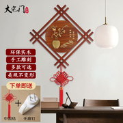 新中式东阳木雕挂件玄关，走廊客厅挂画墙饰实木，壁挂餐厅浮雕装