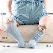 婴儿袜子夏季薄款网眼透气纯棉，新生儿防蚊空调，男女宝宝长筒袜过膝