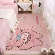 仿羊绒卧室地毯床边毯冬季阳台装饰房间垫子卡通毛绒儿童床边地垫