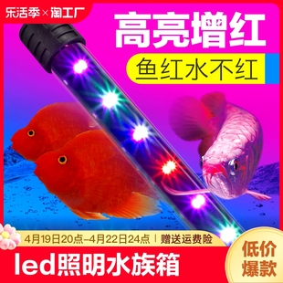 鱼缸灯led灯照明水族箱潜水灯水中灯潜水灯红金龙鱼发烤色神灯