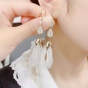 猫眼石水滴锆石s925银针耳环女小众设计高级感气质耳钉夏