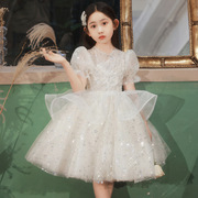 儿童礼服高端钢琴演奏小女孩婚礼花童公主裙女童生日蓬蓬纱演出服