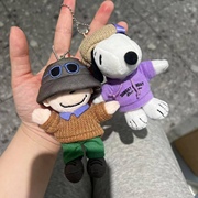 查理和史努比挂件穿毛衣查理穿紫色卫衣史努比钥匙圈挂件包包挂饰