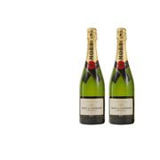 Moet&Chandon 法国酩悦香槟750ml*2瓶组合装高档葡萄酒起泡酒