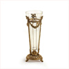 欧式美式水晶玻璃镶铜小花插花瓶家居饰品装饰摆件客厅奢华花器