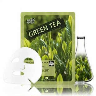 韩国mayisland绿茶10张蚕丝，美容护肤面膜，补水保湿清洁增加弹力