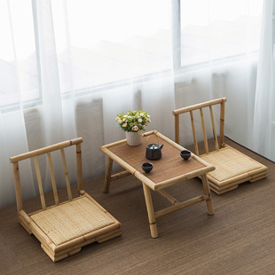 简约飘窗小茶几民宿榻榻米桌子，日式禅意矮桌家用阳台茶桌椅组合