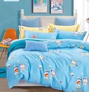 全棉卡通床上用品四件套  机器猫哆啦A梦叮当猫蓝色五角星星 订做