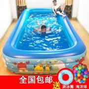 5岁防水耐磨儿童游泳池充气家庭可坐塑胶水洗充气泵戏水池泳游4层