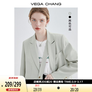 VEGA CHANG小西装女2024春秋韩版小众设计感宽松女士西服外套