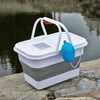 钓鱼桶手提可折叠装鱼箱便携水桶装备多功能，钓箱加厚活鱼桶渔具箱