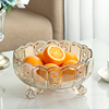 水果盘家用客厅盘子水晶玻璃果盘，大号高端轻奢高档零食干果盘