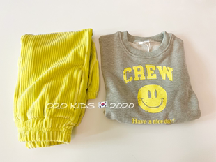 O2O KIDS韩国款潮流儿童运动套装卫衣男女宝宝运动装裤两件套外套