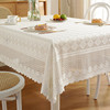纯色桌布法式高级感蕾丝，布艺欧式餐桌美式圆桌，长方形茶几台布盖巾