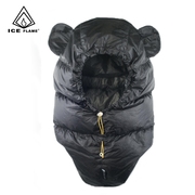 iceflame冰焰冬季保暖熊耳朵(熊，耳朵)羽绒帽防寒防风，可调节超轻鹅绒帽子