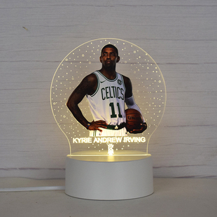 NBA欧文詹姆斯科比3D小夜灯创意床头台灯毕业季纪念男女生日礼物