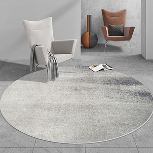圆形地毯现代简约客厅北欧地垫毯茶几垫轻奢书房卧室电脑椅床边毯