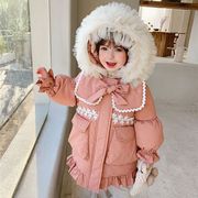女童棉衣外套2024年小童冬装，女宝宝棉袄洋气儿童加厚公主棉服